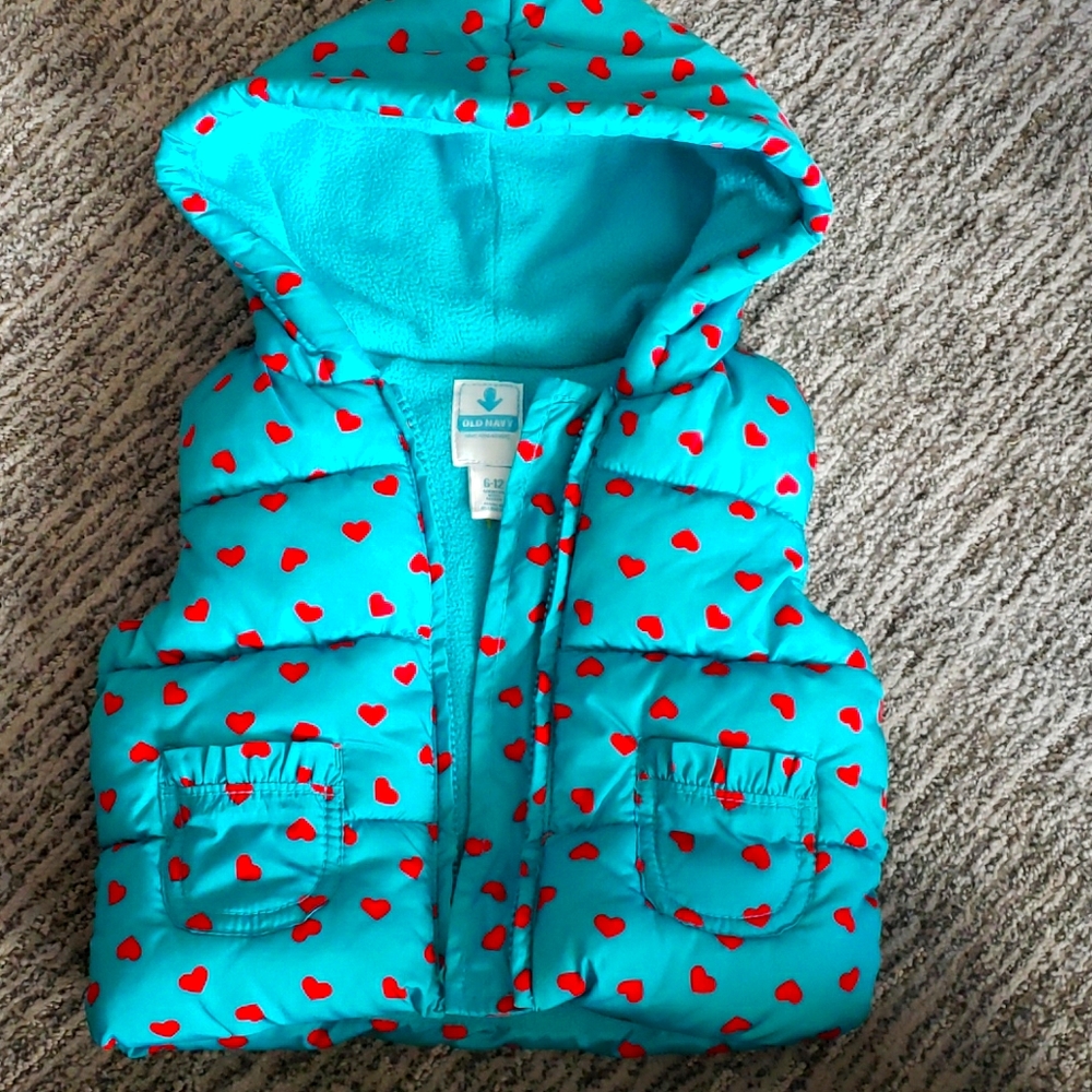Teal heart vest
